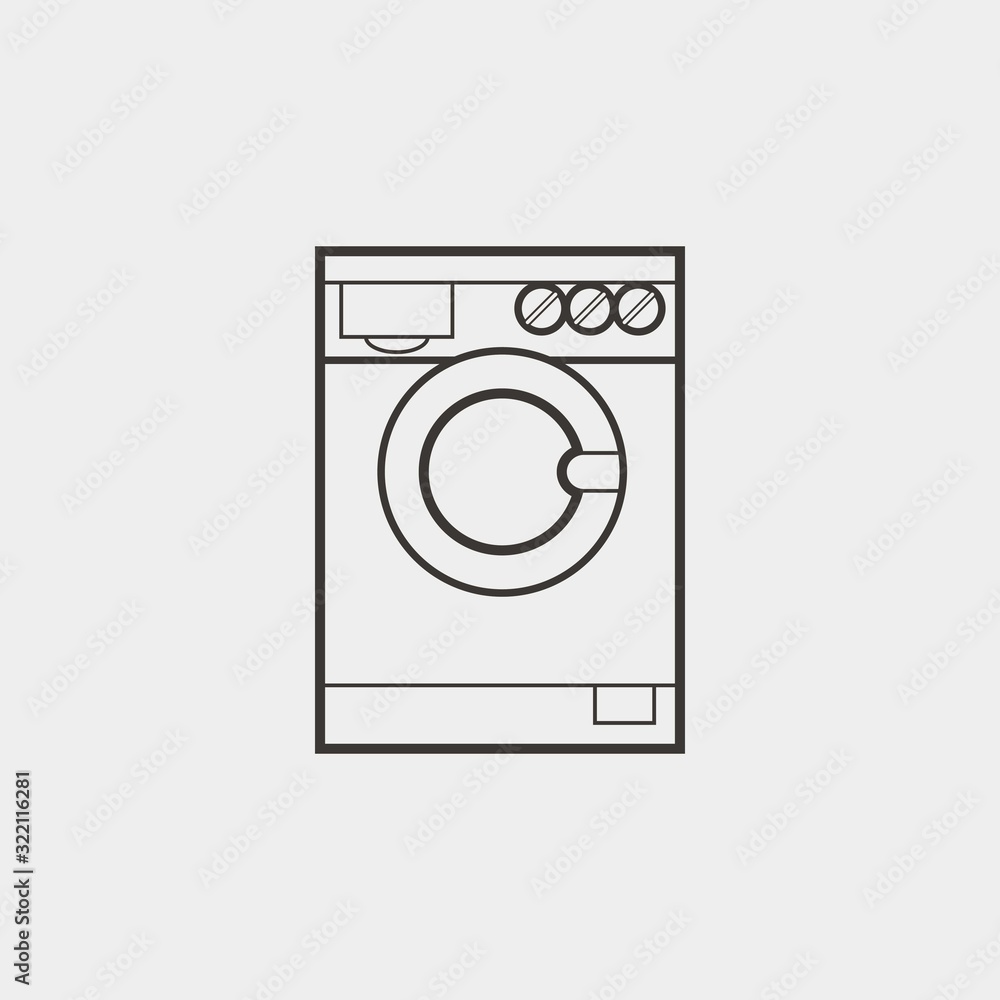 washing machine icon vector illustration and symbol for website and graphic design washing machine icon vector illustration and symbol for website and graphic design