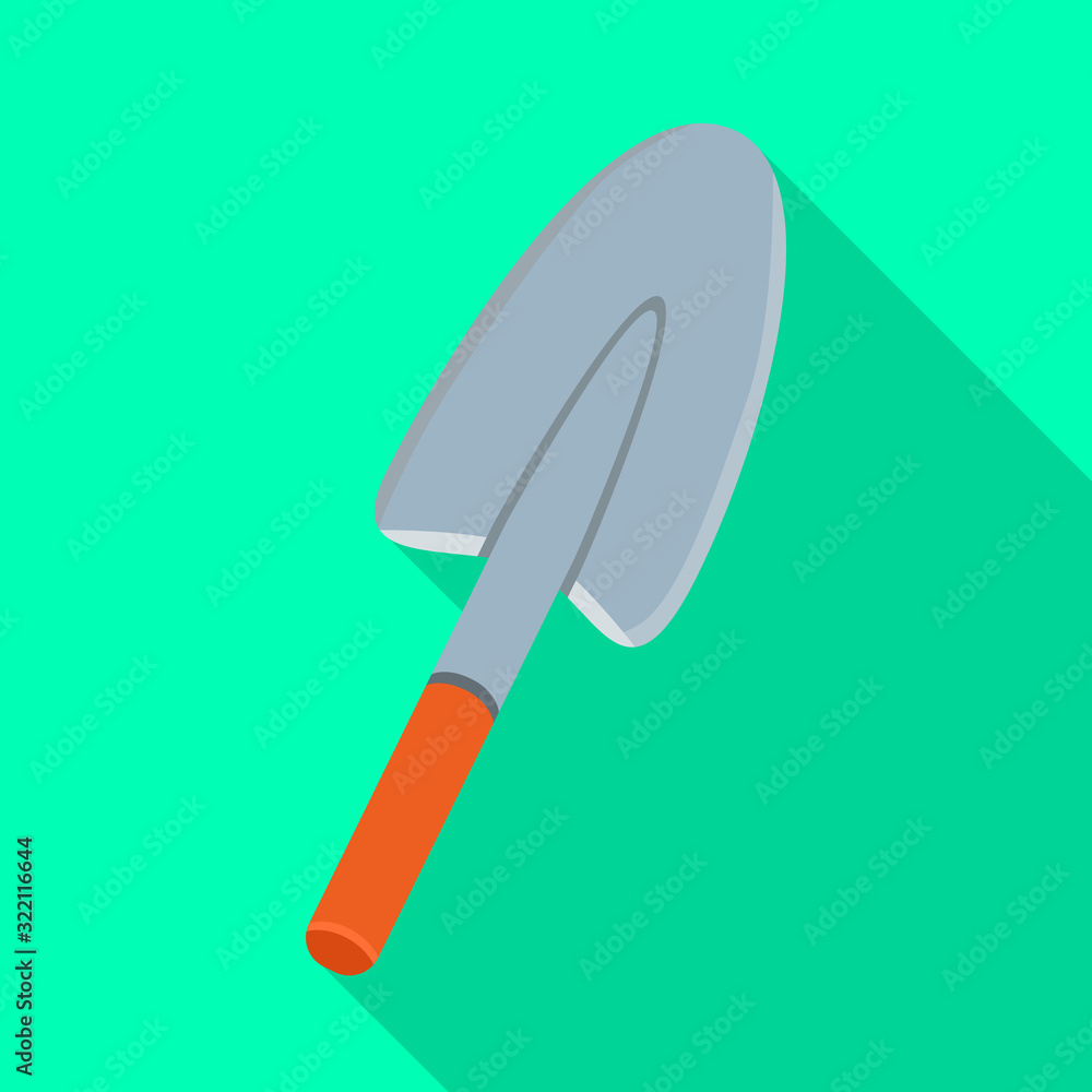 Isolated object of shovel and tool logo. Web element of shovel and work stock vector illustration.