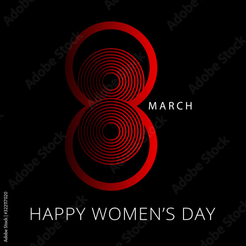 March 8, Happy women's day background - Vector Illustration