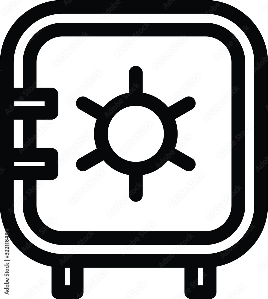 Obraz premium Safe Box icon, vector line illustration