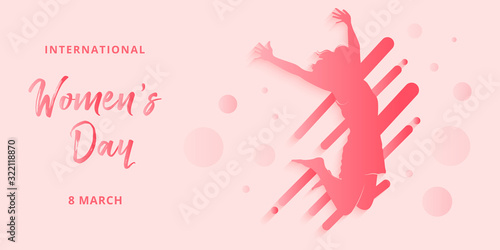 International women's day background design - Vector Illustration