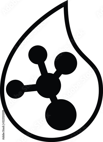 Acid drop icon, vector illustration