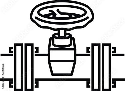 pipeline wedge gate valve icon