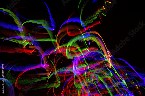 Photography Colour halo in black background