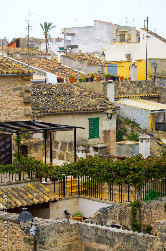 Fototapeta premium Streets of Acludia, Mallorca, Spain