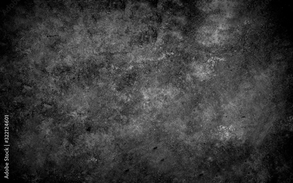 Fototapeta premium Stary tekstura ściany cement ciemnoczarny szary tło abstrakcyjny szary kolor projekt jest lekki z białym tłem gradientowym.
