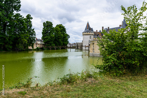 view of the castle and gardens of sully sur loire