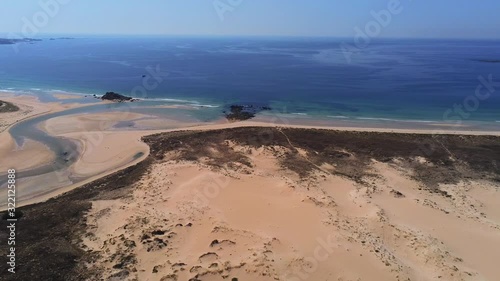 Wallpaper Mural Beautiful Dunes in a sunny day national park on the Atlantic coast of  Galicia,Spain. Drone footage Torontodigital.ca