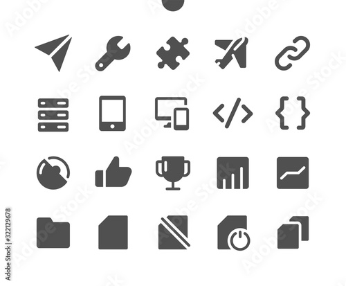Settings v6 UI Pixel Perfect Well-crafted Vector Solid Icons 48x48 Ready for 24x24 Grid for Web Graphics and Apps. Simple Minimal Pictogram