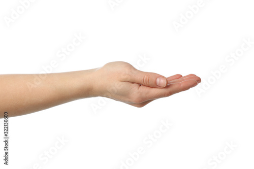 Wallpaper Mural Female hand isolated on white background. Gestures Torontodigital.ca