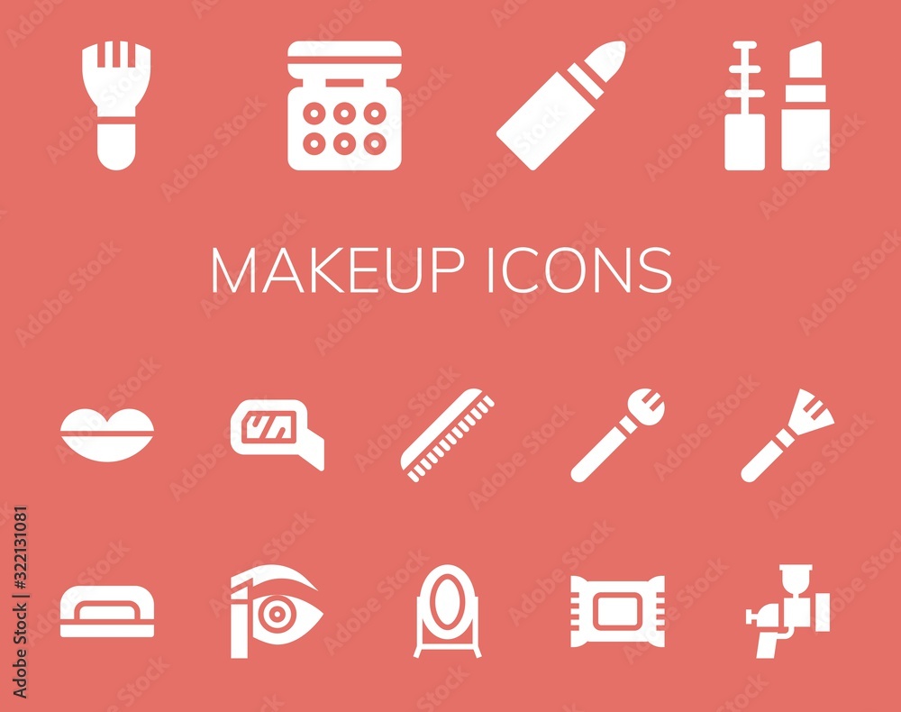 makeup icon set