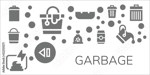 garbage icon set