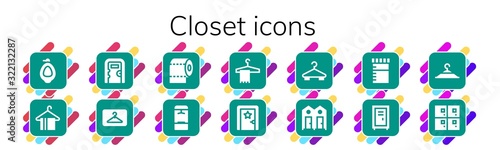 closet icon set