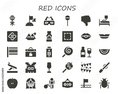 red icon set