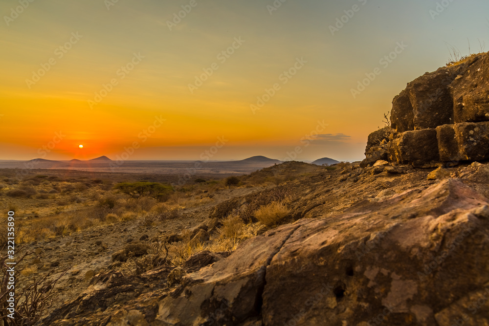 sunset in chalbi desert marsabit kenya