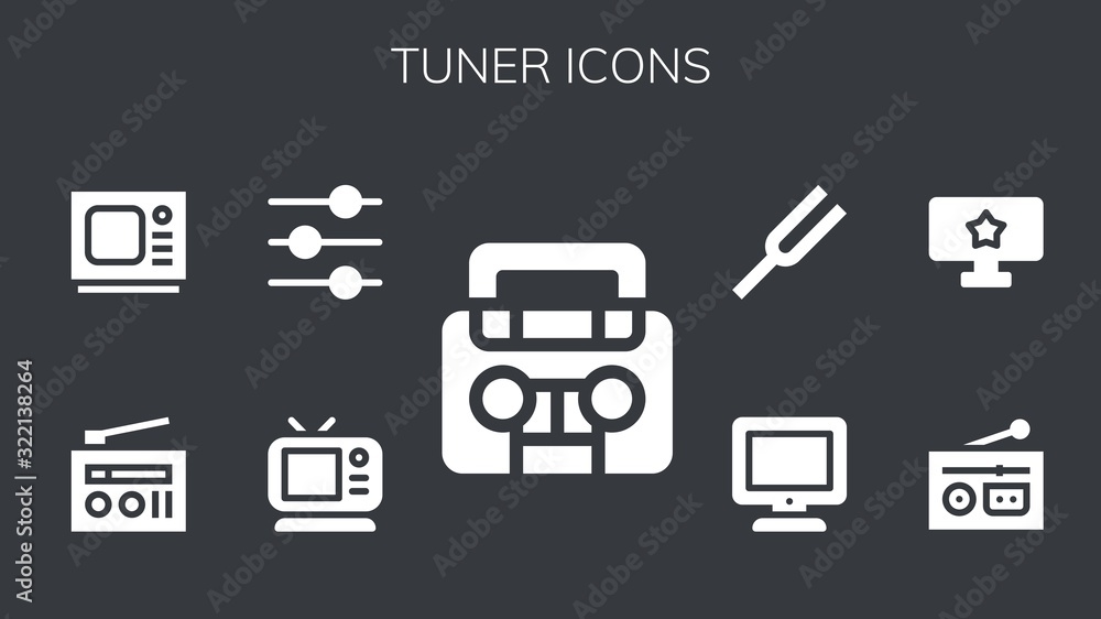 tuner icon set tuner icon set