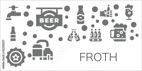 Modern Simple Set of froth Vector filled Icons