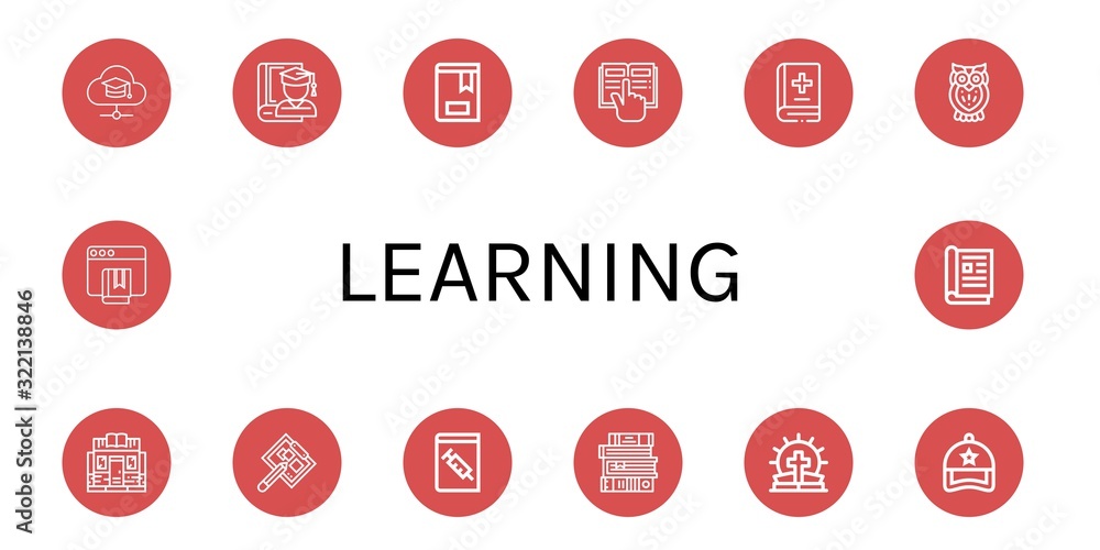 learning simple icons set learning simple icons set