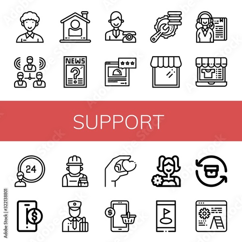 Set of support icons