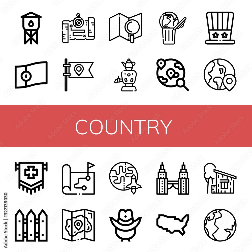 Set of country icons Set of country icons