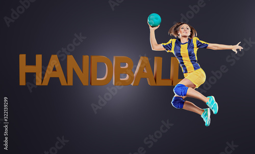 female handball player