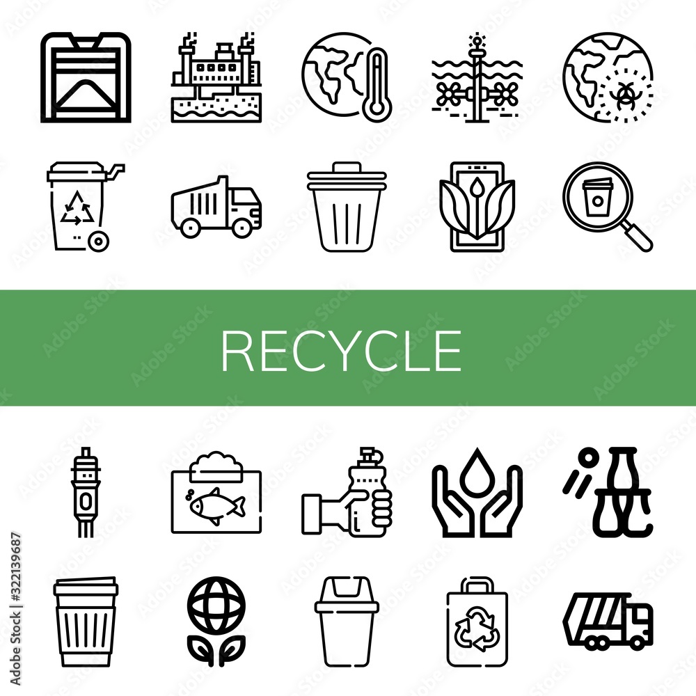 Set of recycle icons