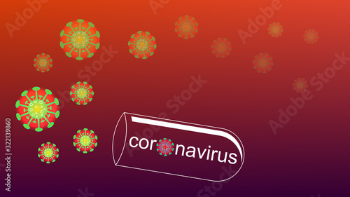 Coronavirus outbreak and coronaviruses influenza background. Coronavirus 2019-nCoV. Pandemic medical health risk, immunology, virology, epidemiology concept. 