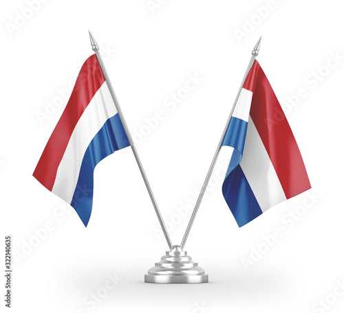 Fotografija Netherlands table flags isolated on white 3D rendering