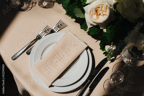 wedding table setting