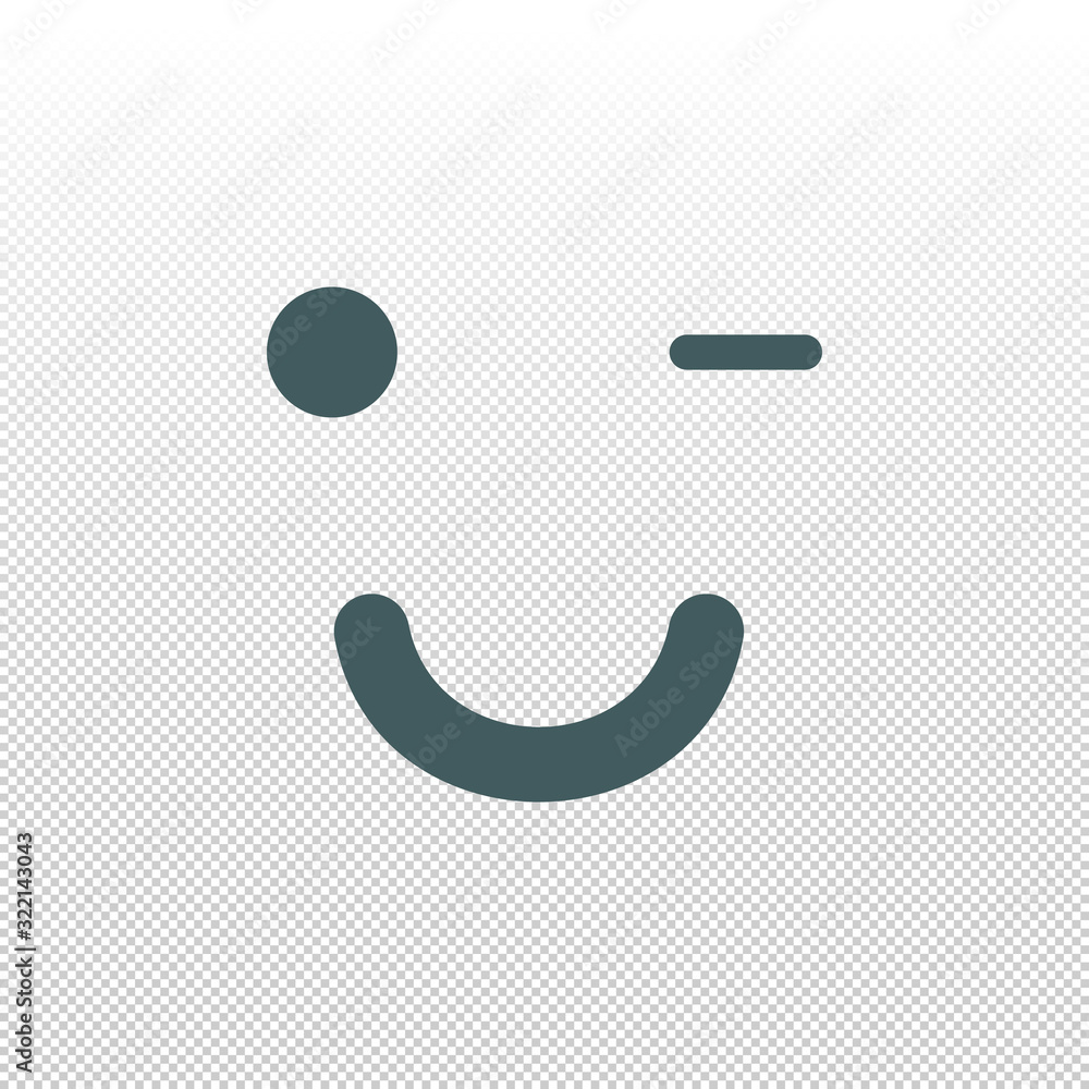 Winking Smiley Vector illustration icon. face Winking Smiley Vector illustration icon. face