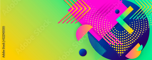 Wallpaper Mural Bright color design backgrounds template summer juicy background with geometric elements, lines Torontodigital.ca