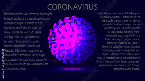 EPS10. Vector illustration. Coronavirus 2019-nCov novel coronavirus concept responsible for asian flu outbreak and coronaviruses influenza as dangerous flu strain cases as a pandemic.