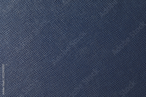 Texture of dark blue leather as background, closeup