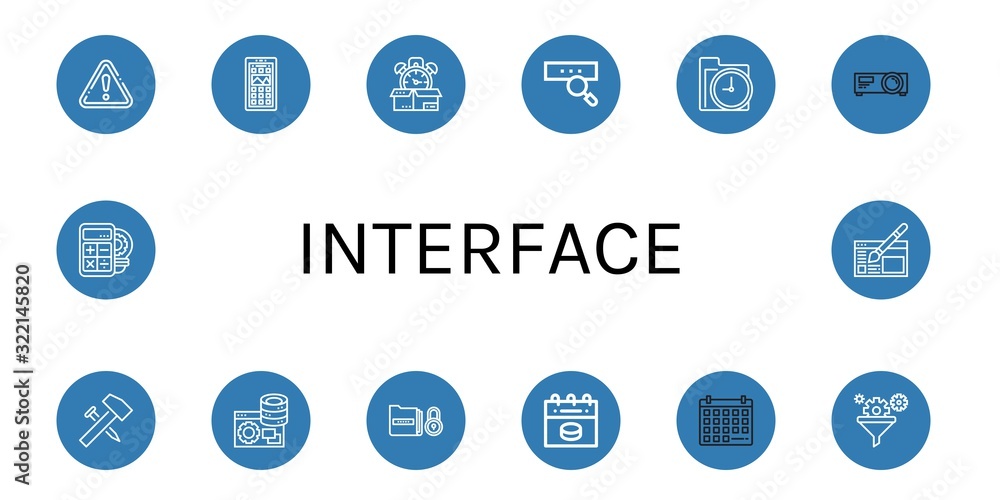 Set of interface icons Set of interface icons
