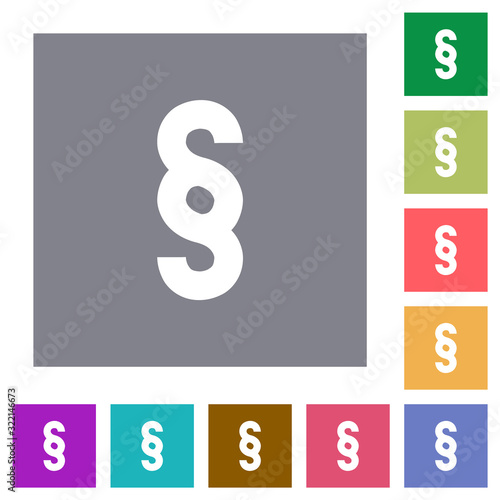 Paragraph symbol square flat icons