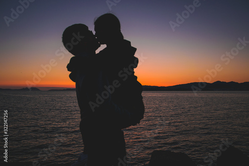 Pareja en el atardecer