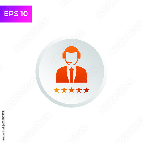 Call center icon template color editable. Support service symbol logo vector sign isolated on white background illustration for graphic and web design.