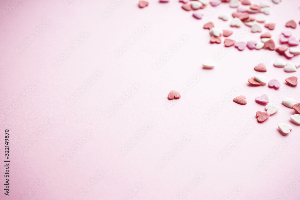 Sweet hearts on a pink background, with space for text. Valentine's Day. Love concept. Mother's day background. Sweet hearts on a pink background, with space for text. Valentine's Day. Love concept. Mother's day background.