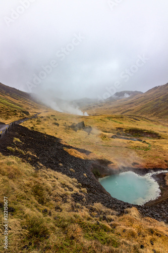 Reykjadalur hot spring thermal river (Iceland)