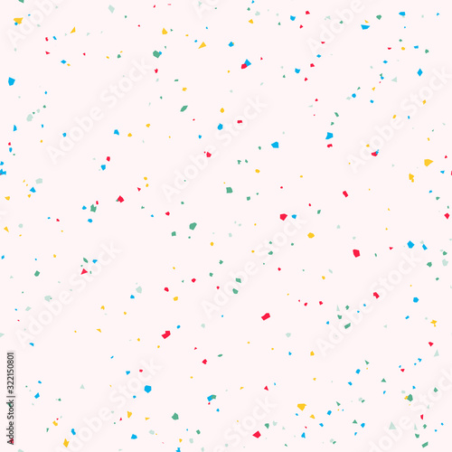 Pink and turquoise terrazzo seamless pattern.