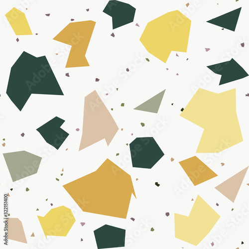 Italian flooring in venetian style terrazzo seamless pattern.