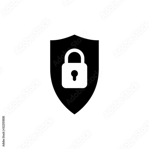 shield and padlock icon design vector logo template EPS 10