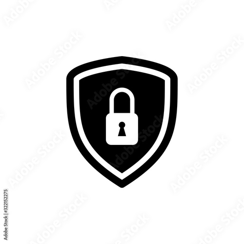 shield and padlock icon design vector logo template EPS 10