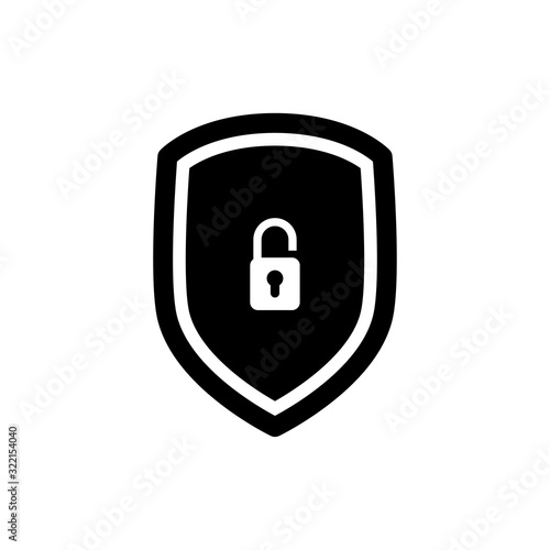 shield and padlock icon design vector logo template EPS 10