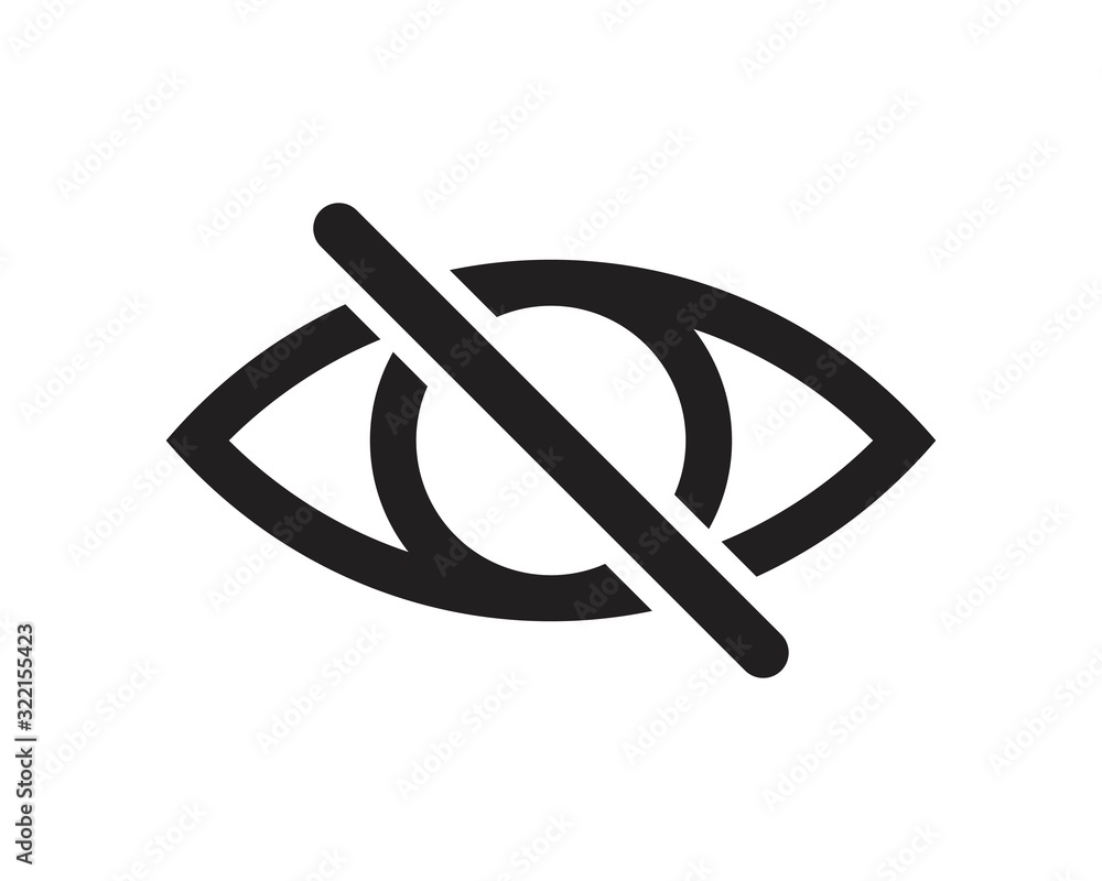 Eye Blind Sign Icon template black color editable. Eye Blind Sign Icon symbol Flat vector illustration for graphic and web design. Eye Blind Sign Icon template black color editable. Eye Blind Sign Icon symbol Flat vector illustration for graphic and web design.