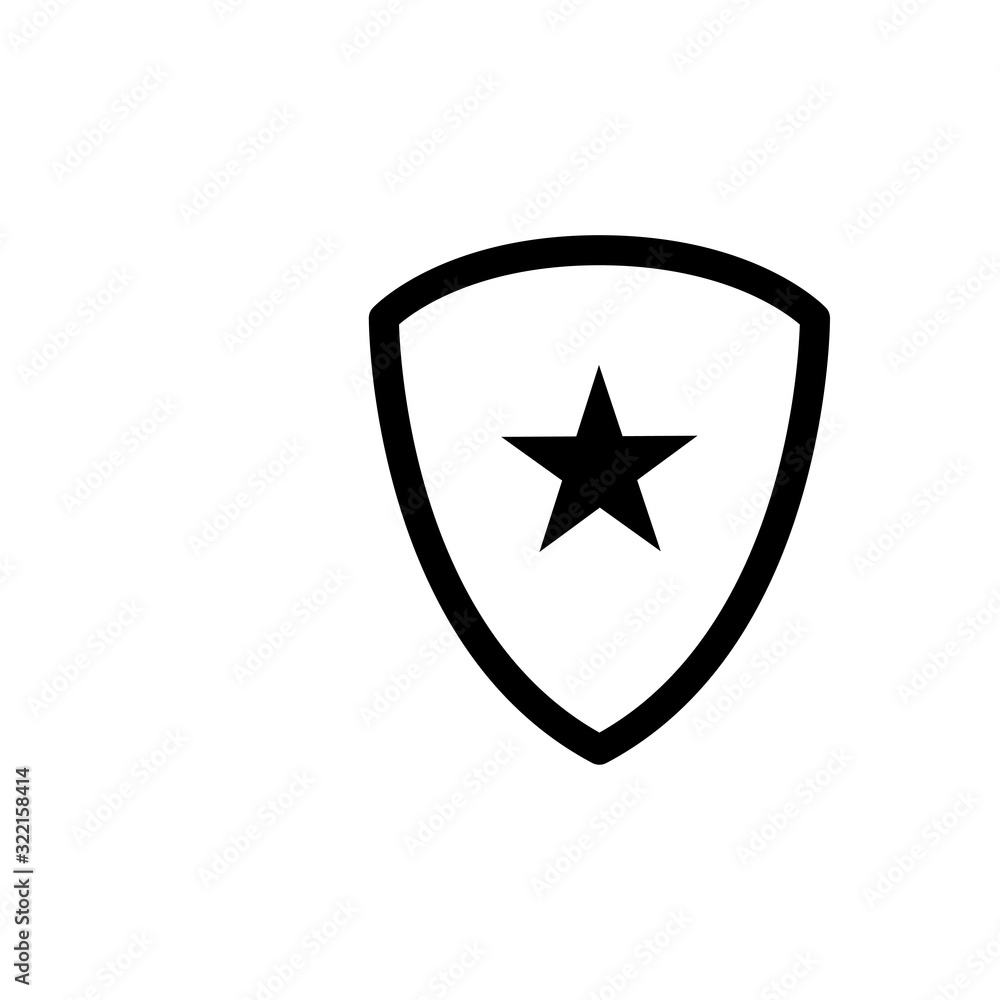 shield and star icon design vector logo template EPS 10 shield and star icon design vector logo template EPS 10