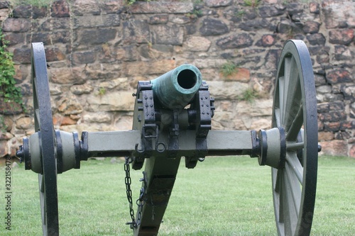 A Civil war cannon outside of the Virginia Historical Society in Richmond, Virginia, USA