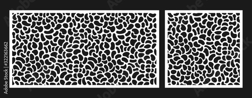 Laser cutting template for decorative panel. Abstract pattern. Vector illustration.