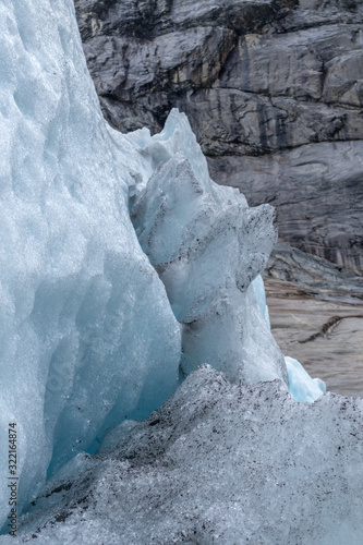 Blue snow glacier vertical view. Norway mountains © Kathrine Andi