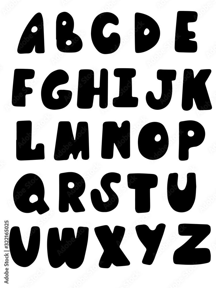 Unusual original capital letters set. Black bold latin hand drawn vector latin letters collection. Typography symbols graphic elenments for original doodle font. Unusual original capital letters set. Black bold latin hand drawn vector latin letters collection. Typography symbols graphic elenments for original doodle font.